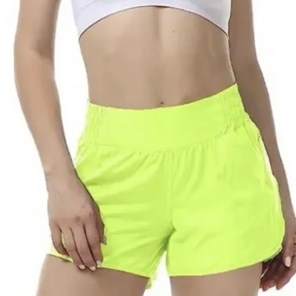 Aurefin Running Shorts Women S Lightweight Athletic Shorts Fluorescent Yellow - Picture 1 of 5